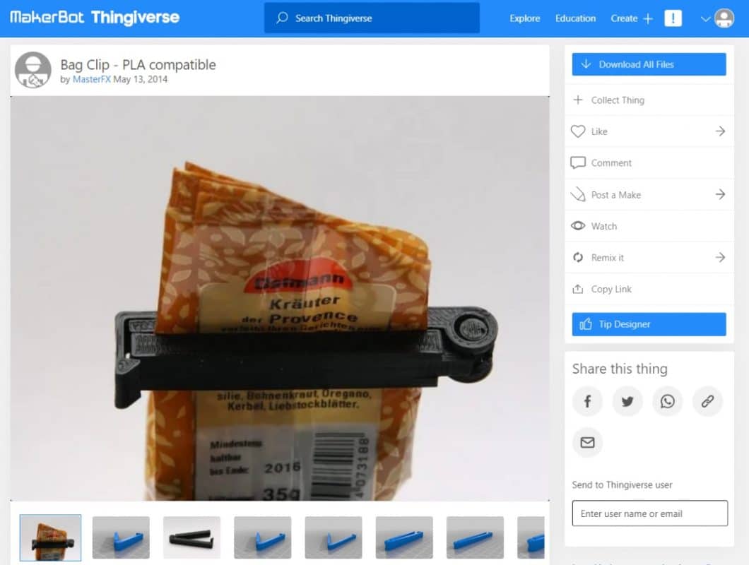 30 Best 3D Prints for Gamers - Bag Clip - PLA Compatible - 3D Printerly