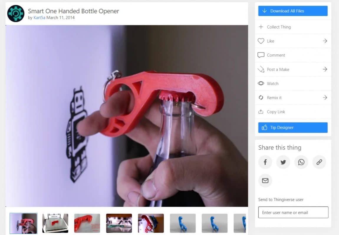 30 Best 3D Prints for Gamers - Functional Pokeball - Smart One Handed Bottle Opener - 3D Printerly