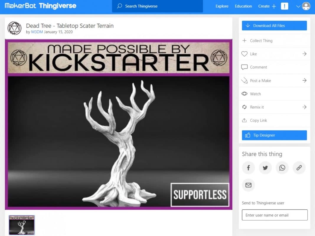 30 Cool Things to 3D Print for Dungeons & Dragons - Dead Tree Tabletop Terrain - 3D Printerly