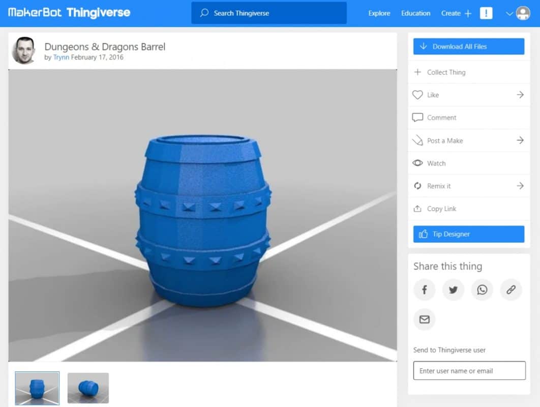 30 Cool Things to 3D Print for Dungeons & Dragons - Dungeons & Dragons Barrel - 3D Printerly