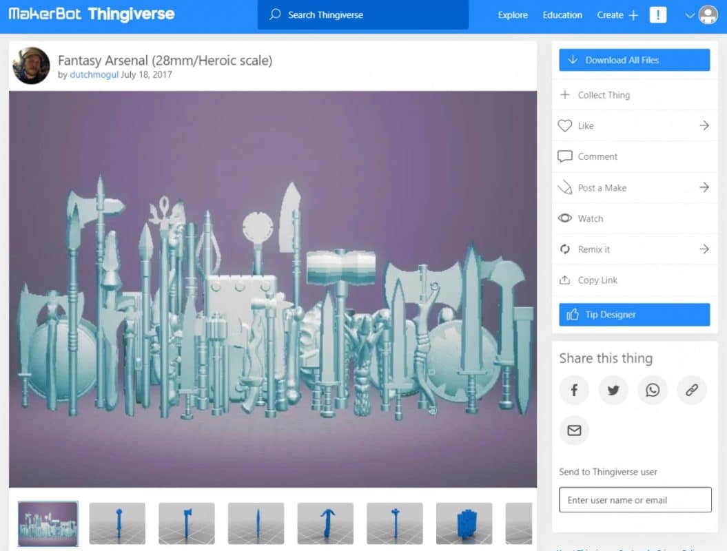 30 Cool Things to 3D Print for Dungeons & Dragons - Fantasy Arsenal (28mm Heroid Scale) - 3D Printerly