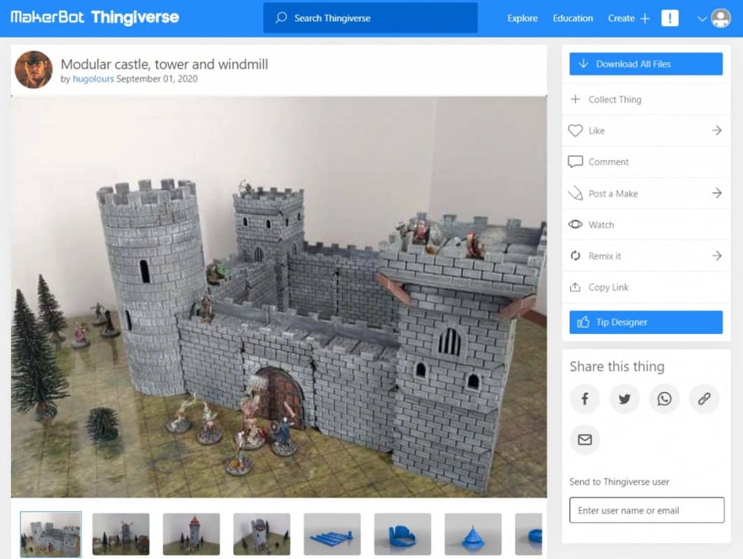 30 Cool Things to 3D Print for Dungeons & Dragons - Modular Castle, Tower & Windmill - 3D Printerly