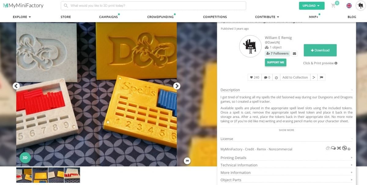 30 Cool Things to 3D Print for Dungeons & Dragons - Spell Trackers - 3D Printerly