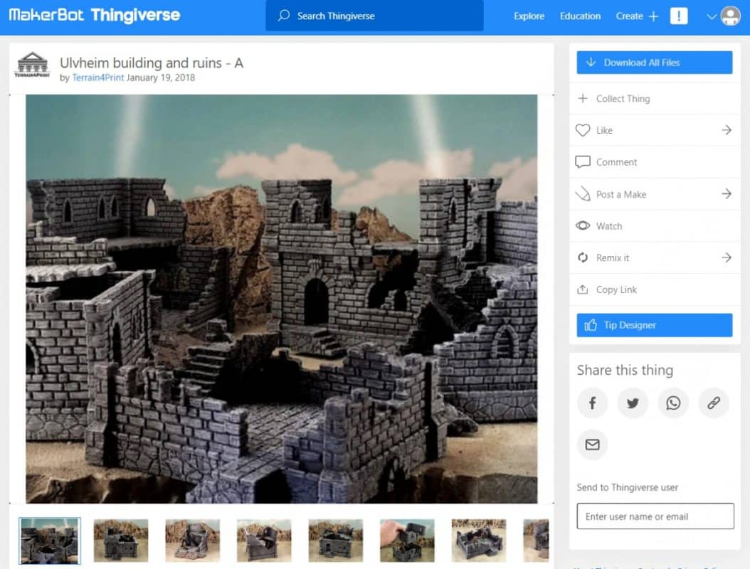 30 Cool Things to 3D Print for Dungeons & Dragons - Ulvheium Building & Ruins - 3D Printerly