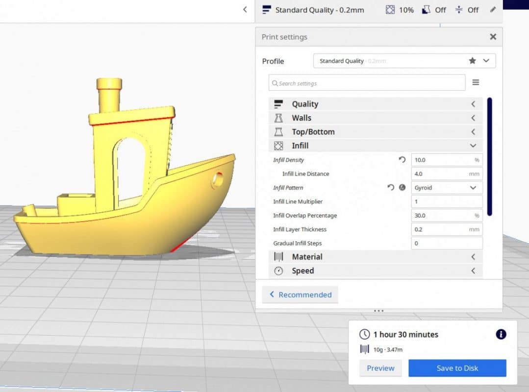 How to Improve 3D Benchy Quality - 3D Benchy 10% Gyroid Infill - 3D Printerly