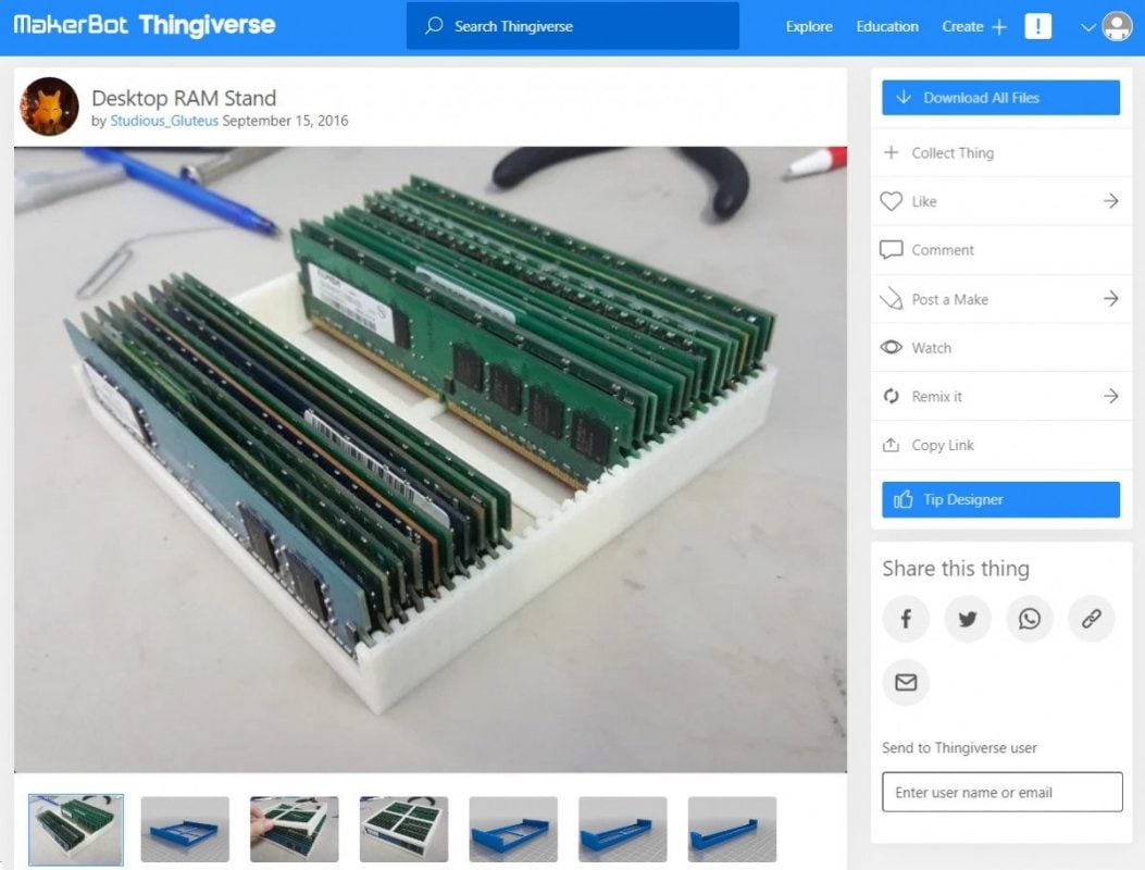 3D Printed Computer & Laptop Accessories - RAM Stacker - 3D Printerly