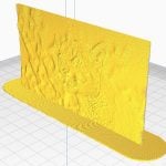 How to Make a Model From a Picture - Model Placed Vertically with Raft - 3D Printerly