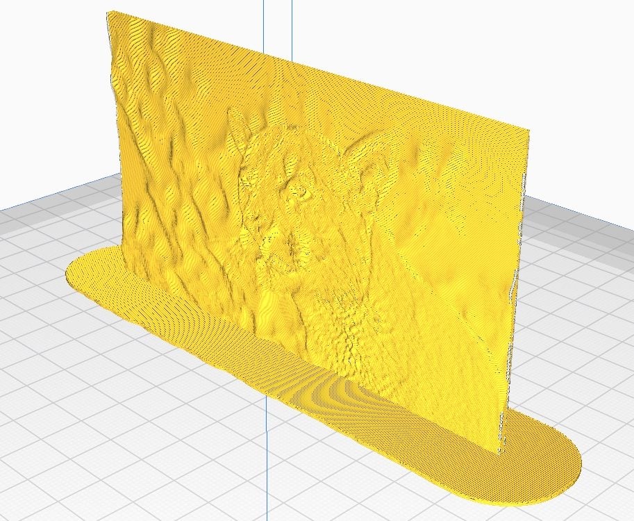 How to Make a Model From a Picture - Model Placed Vertically with Raft - 3D Printerly