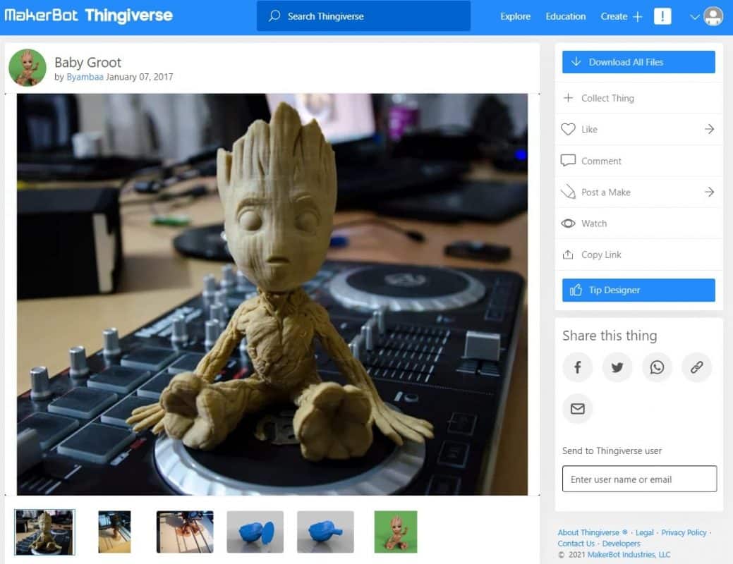 https://3dprinterly.com/wp-content/uploads/2021/05/Wood-3D-Prints-That-You-Can-Make-Baby-Groot-3D-Printerly-1039x800.jpg