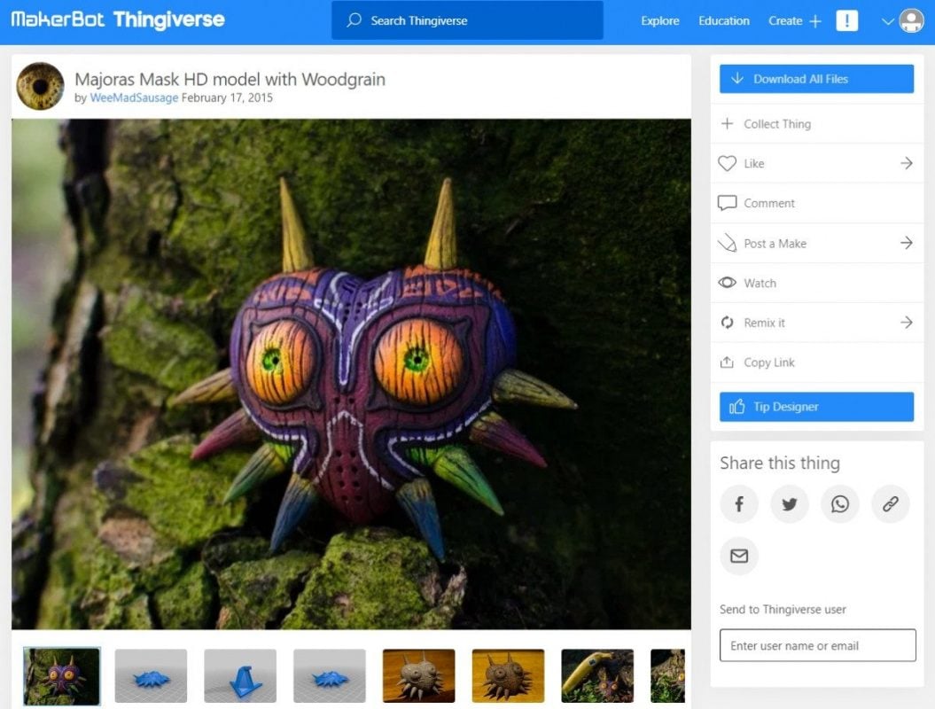 Wood 3D Prints That You Can Make - Majoras Mask - 3D Printerly