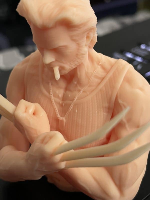 Anycubic Photon Ultra Review - Wolverine Model Closeup - 3D Printerly