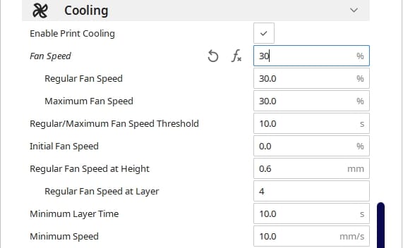 Best Print Speed & Temperature for ABS - Cura Cooling Fan Speed - 3D Printerly