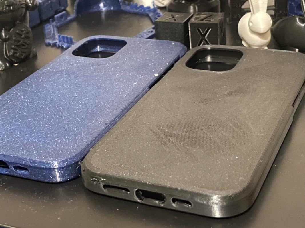 Creality Ender 3 S1 Review - iPhone 12 Pro Phone Case Blue PLA & Black TPU - 3D Printerly