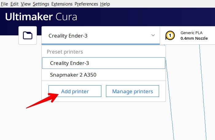 How to Use a 3D Printer Step by Step - Add 3D Printer to Slicer in Cura 1 - 3D Printerly