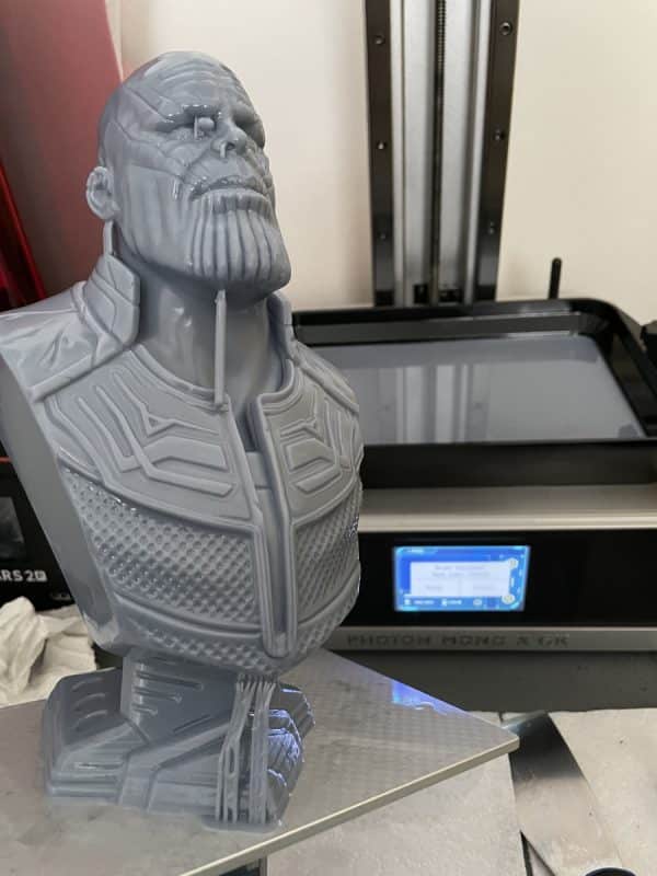 Anycubic Photon Mono X 6K Review - Gray Thanos Bust Print 1 - 3D Printerly