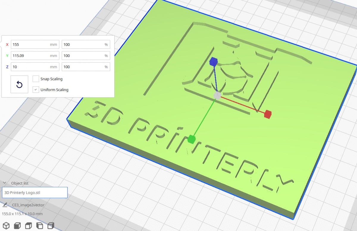 How to 3D Print a Logo - 3D Printerly Logo in Cura - 3D Printerly