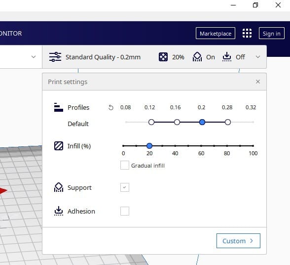 Cura recommended print profiles