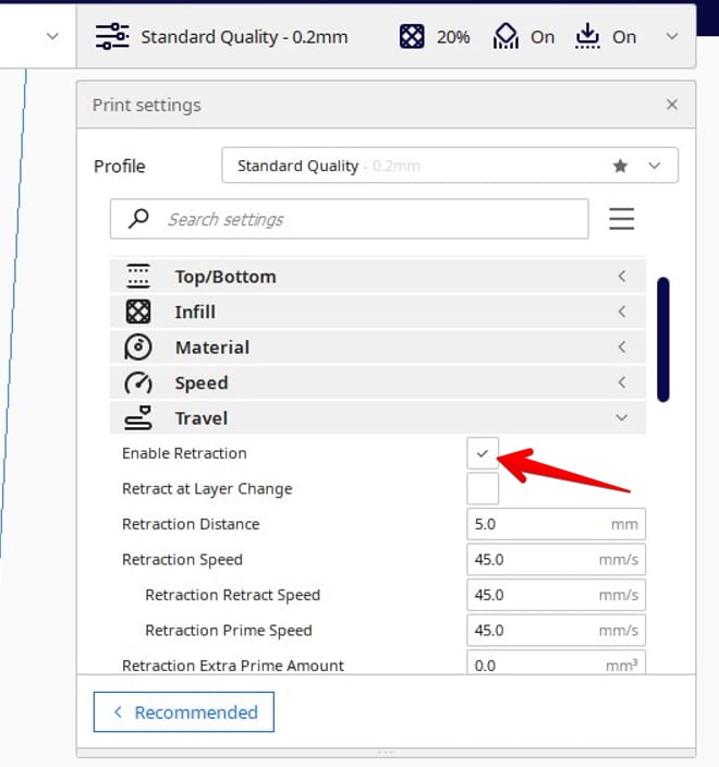 How to Fix Filament Leaking Out Nozzle - Enable Retraction in Cura - 3D Printerly