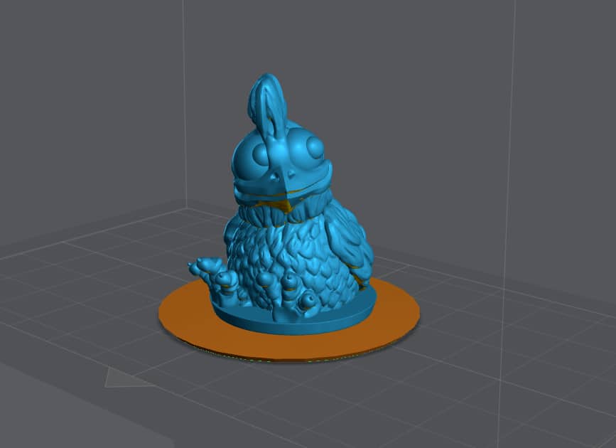 Final model with a Raft in Lychee slicer