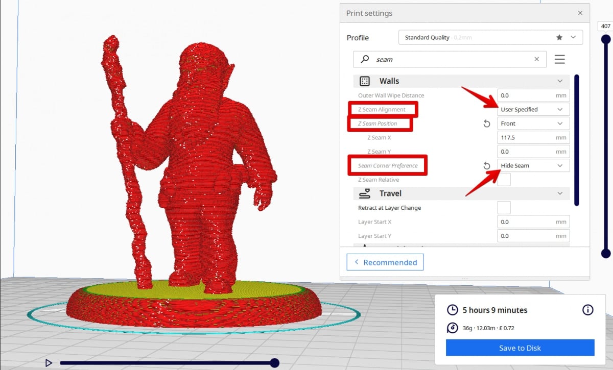 How to Fix Z Seam in 3D Prints - Z Seam Alignment Front Hide Seam 1 - 3D Printerly