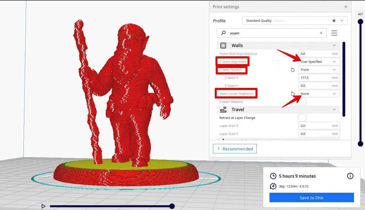 How to Fix Z Seam in 3D Prints - Z Seam Alignment Front No Hide 1 - 3D Printerly