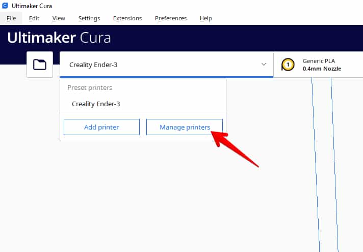How To Fix Second Layer Problems-Access Printer List in Cura- 3D Printerly