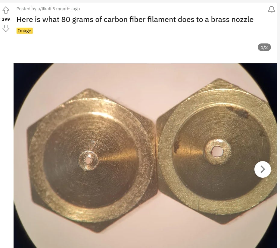 How to 3D Print Carbon Fiber on Ender 3 - Brass Nozzle Effects - 3D Printerly