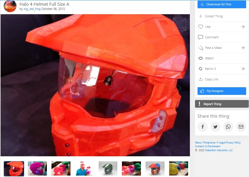 30 Best 3D Printed Helmets You Can 3D Print - Halo 4 Helmet - 3D Printerly