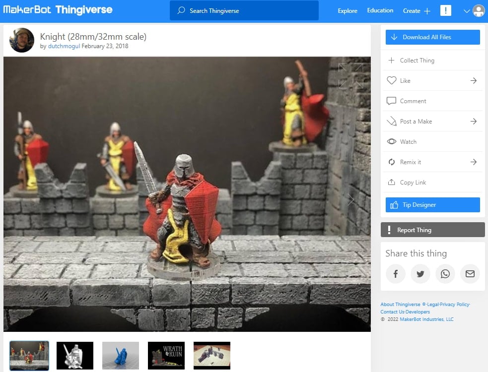 30 Best 3D Prints for Board Games - 10. Knight - 3D Printerly