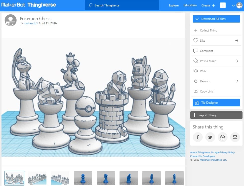 Tower chess piece 3D Print Model in Game Accessories 3DExport