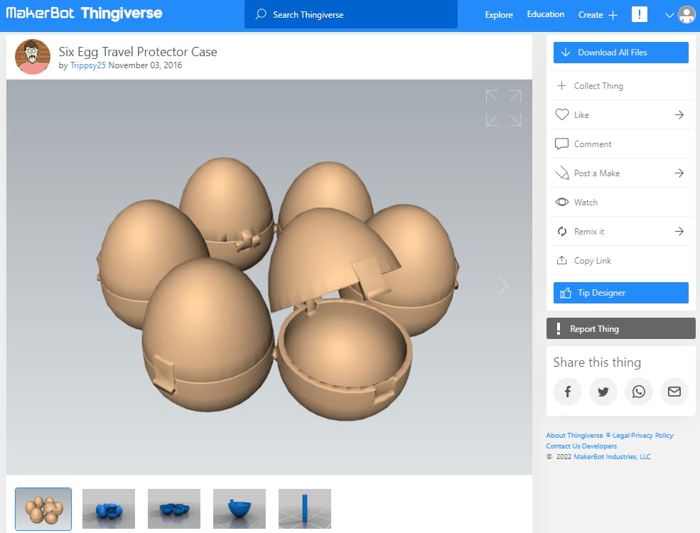 30 Best 3D Prints for Travel - 13. Egg Travel Protector Case - 3D Printerly