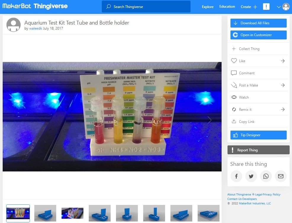 30 Best Aquarium 3D Prints – STL Files - 28. Test Kit - 3D Printerly