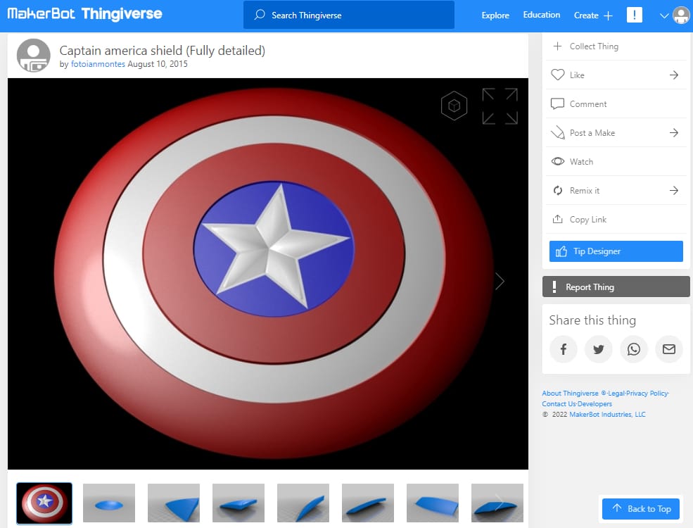 30 Best Marvel 3D Prints You Can Make - 19. Captain america shield - 3D Printerly