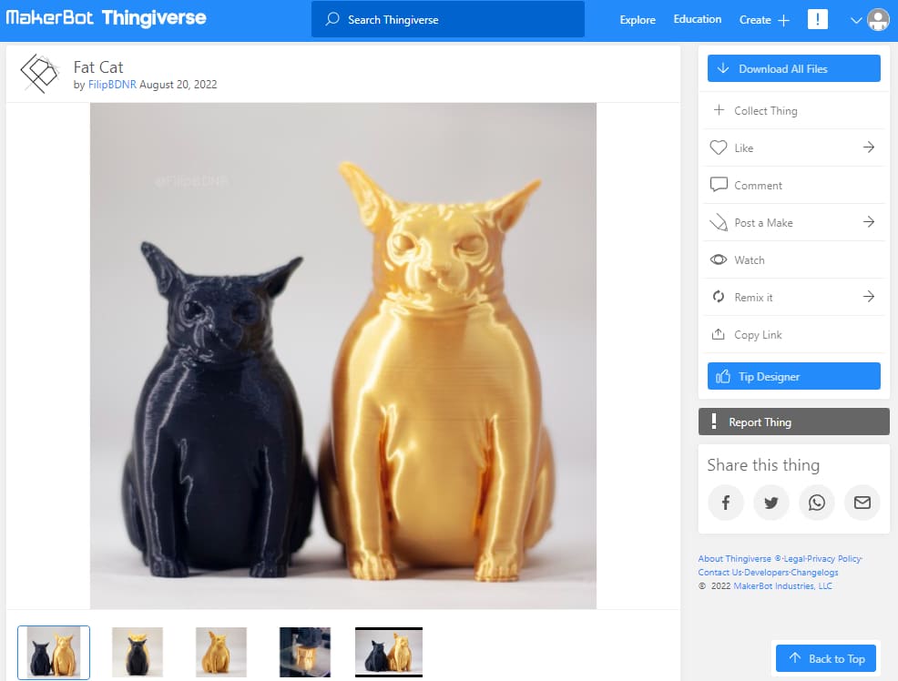30 Best Meme 3D Prints to Create - 17. Fat Cat - 3D Printerly