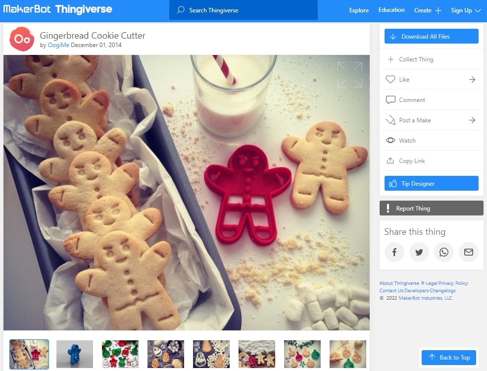 30 Best 3D Prints for Christmas - 6. Gingerbread Cookie Cutter - 3D Printerly