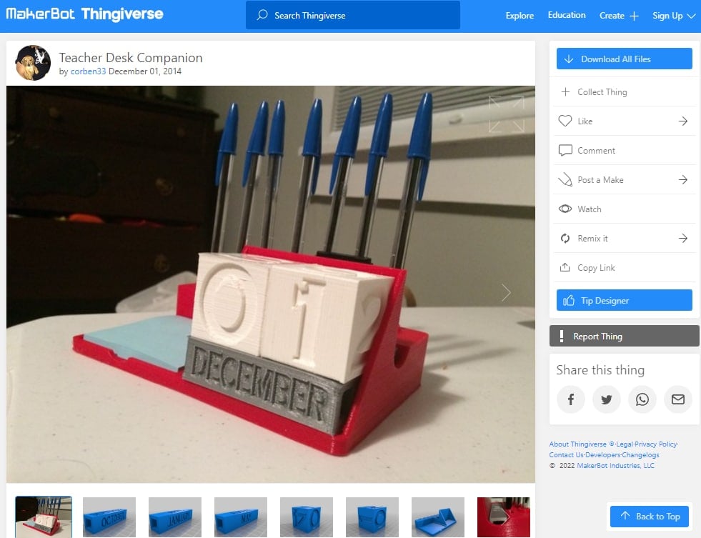 30 Best 3D Prints for School - 3. Teacher Desk Companion - 3D Printerly