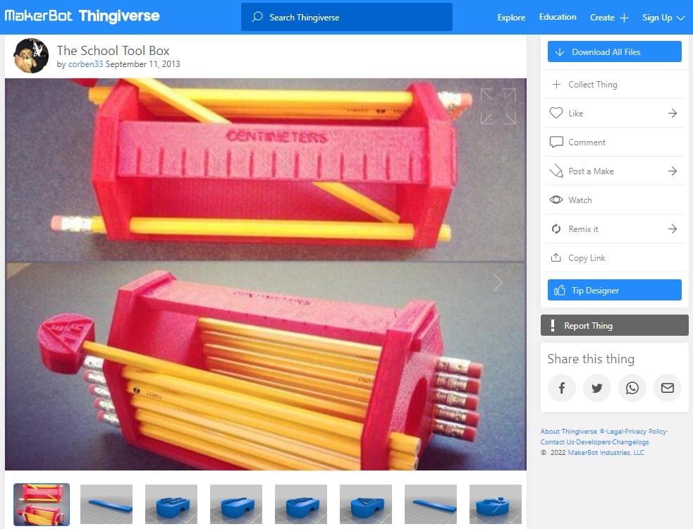 30 Best 3D Prints for School - 5. The School Tool Box - 3D Printerly