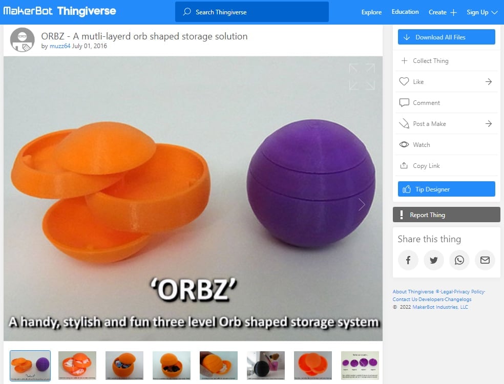 30 Best 3D Prints for School - 6. ORBZ - 3D Printerly