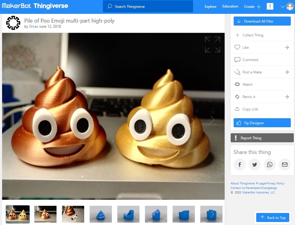 3D printed Pile of Poo Emoji Keychain - creative gift (DIY).