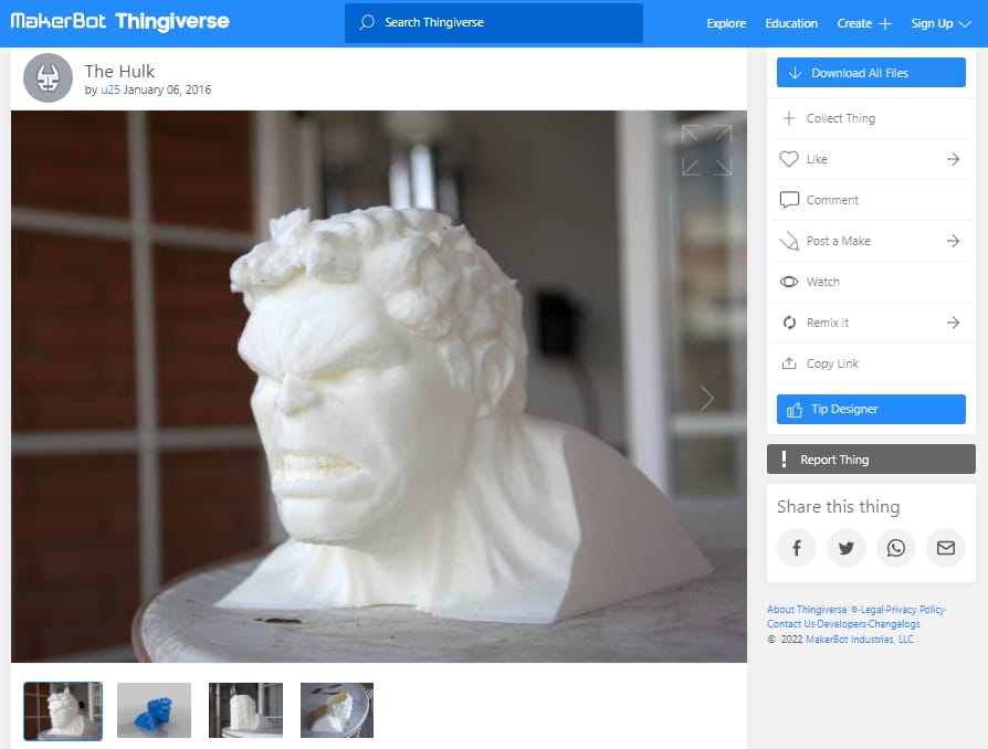 30 Best Superhero 3D Prints - The Hulk - 3D Printerly