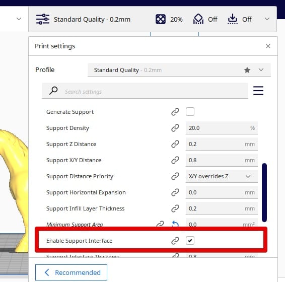 How to Add Custom Supports in Cura - Supports Interface - 3D Printerly