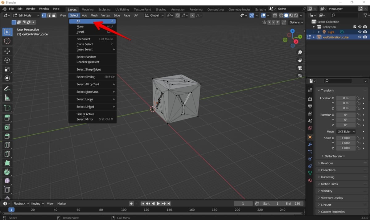 How to Fix Cura Errors - Non-Manifold, Watertight, Overlaps - Blender Select All Location - 3D Printerly