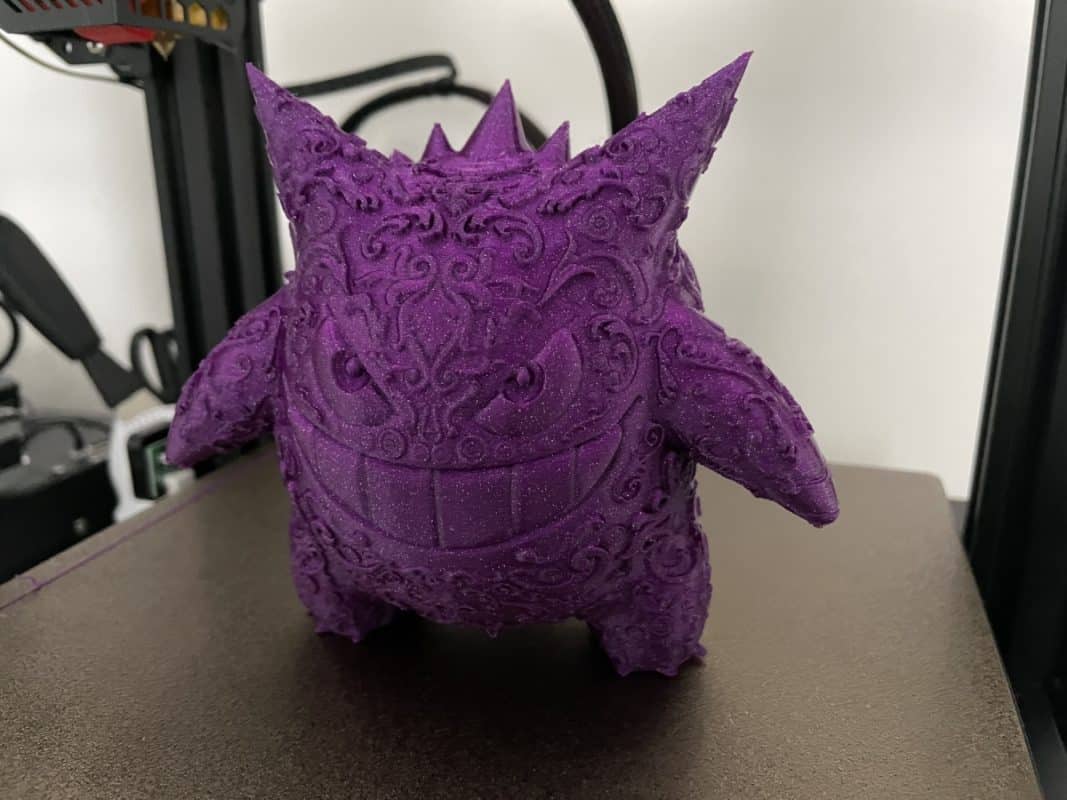 Voxelab Aquila S2 Review - Purple Ornamental Gengar - 3D Printerly