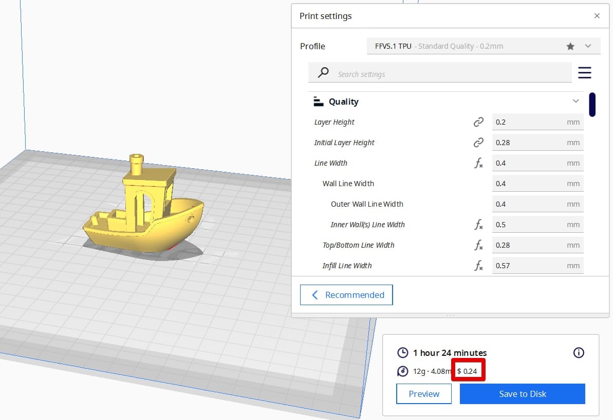 How to Fix Cura Wrong Time Estimates - Cura Model Cost - 3D Printerly