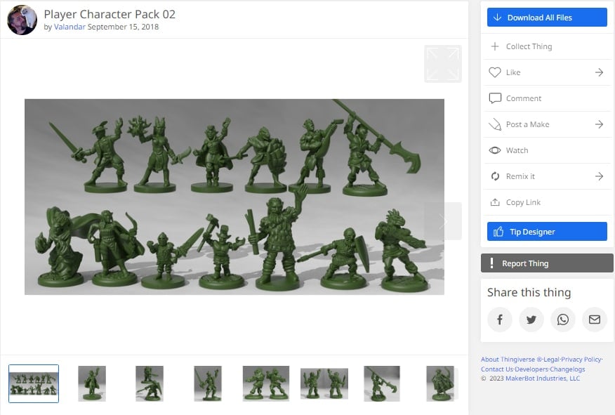 Best Free STL Files for 3D Printing Miniatures - Player Character Pack - 3D Printerly