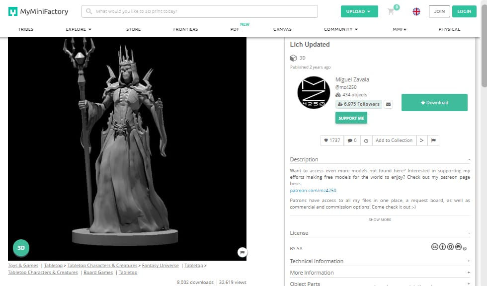 Best D&D Miniature STL Files for 3D Printing - How to Find - Lich - 3DPrinterly