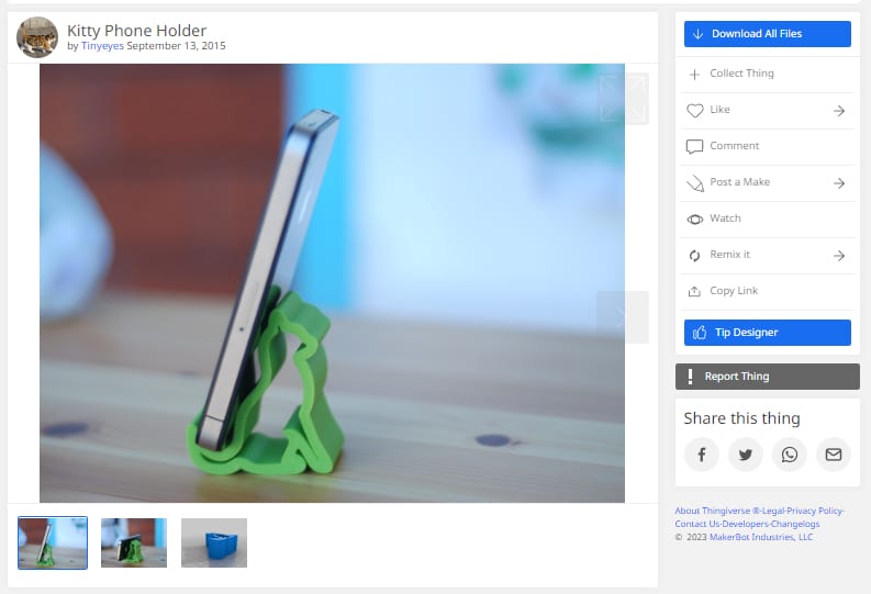 Free 3D Printer Files for Ender 3 - Kitty Phone Holder - 3D Printerly