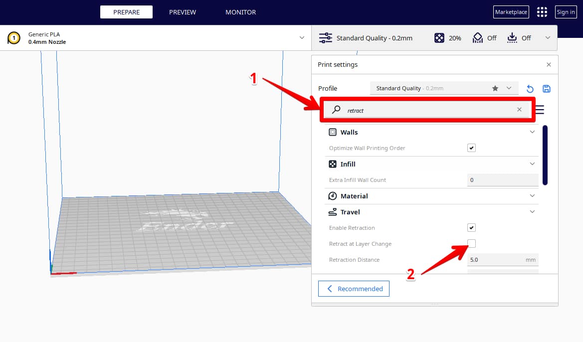 How to Use Retract at Layer Change in 3D Printing - Retract Settings - 3D Printerly