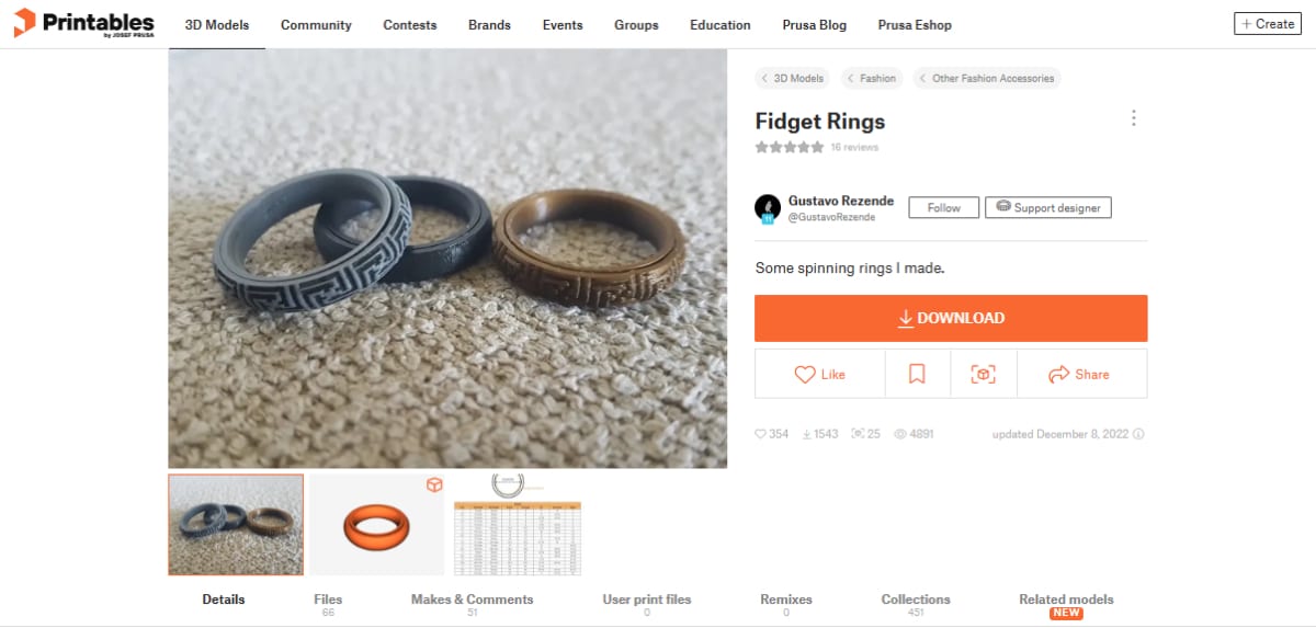 Best Free Commercial Use STL Files - Free to Sell - Fidget Rings - 3D Printerly .png
