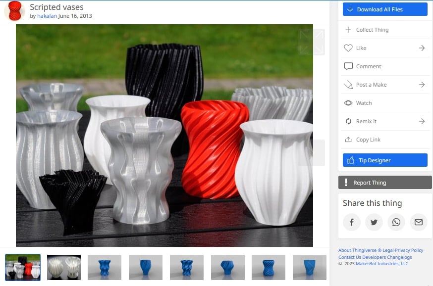 Best Free Commercial Use STL Files - Free to Sell -Scripted Vases - 3D Printerly